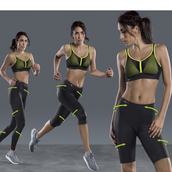 Artículo mallas deportivas efecto masaje cortas negro