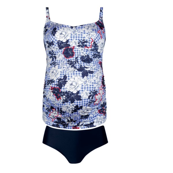 Producto tankini sin aros tonos azules copa B