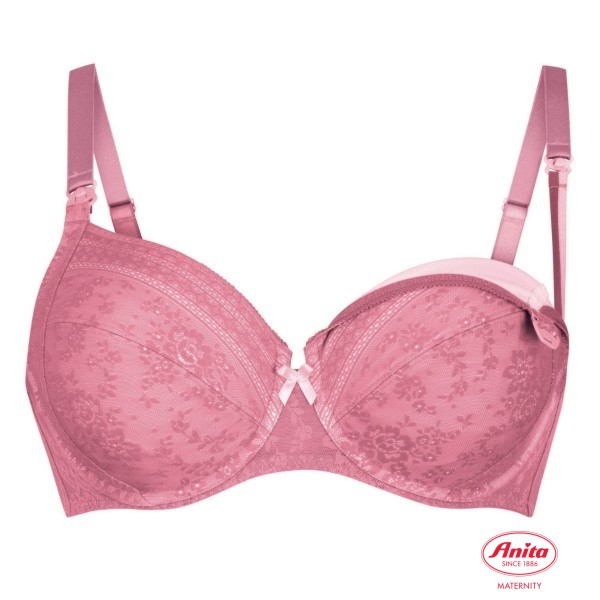 Producto sujetador de lactancia copa D con aros color rosa violet 