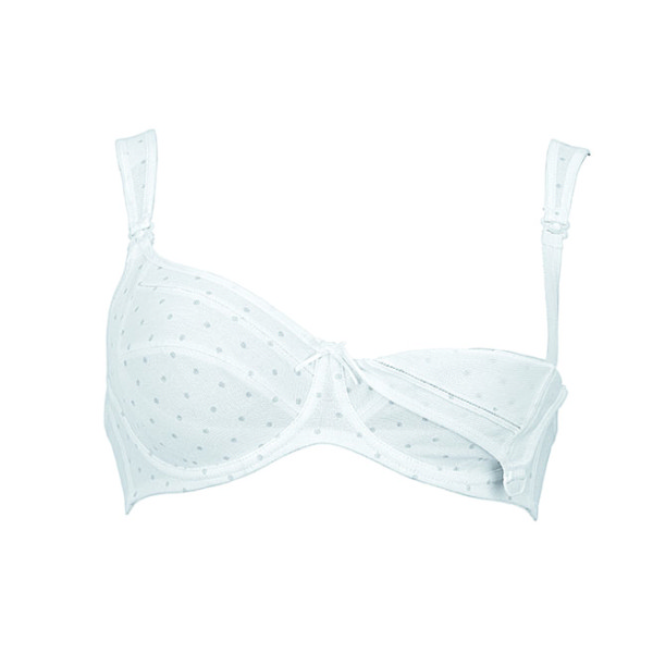 Producto sujetador de lactancia con aros color blanco copa G