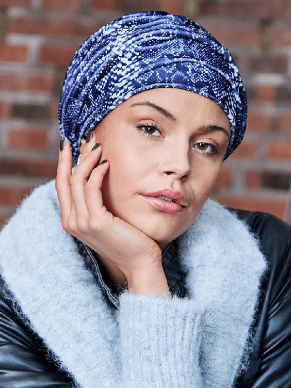 gorro oncologico azul pana
