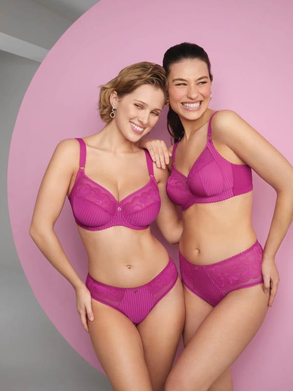 Sujetador con aros reductor tirante ancho fucsia