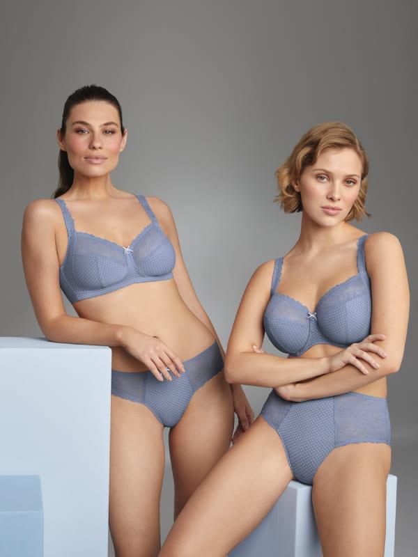 Sujetador sin aros reducto azul claro copa grande