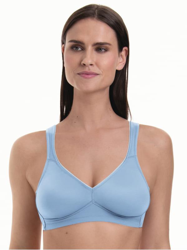 Sujetador sin aros azul claro copa preformada
