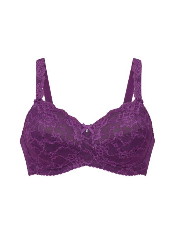 Sujetador sin aros para protesis de anita care color morado purpura