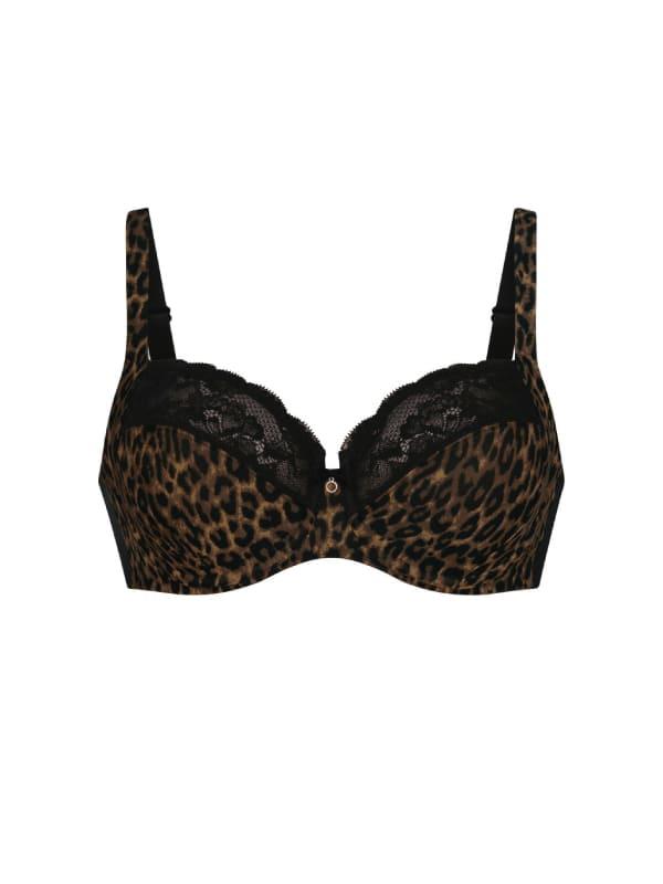 sujetador con aros animal print
